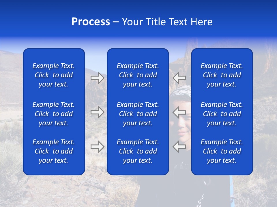 Chinese Volcano Hiking PowerPoint Template