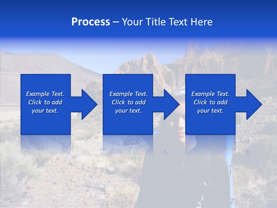 Chinese Volcano Hiking PowerPoint Template