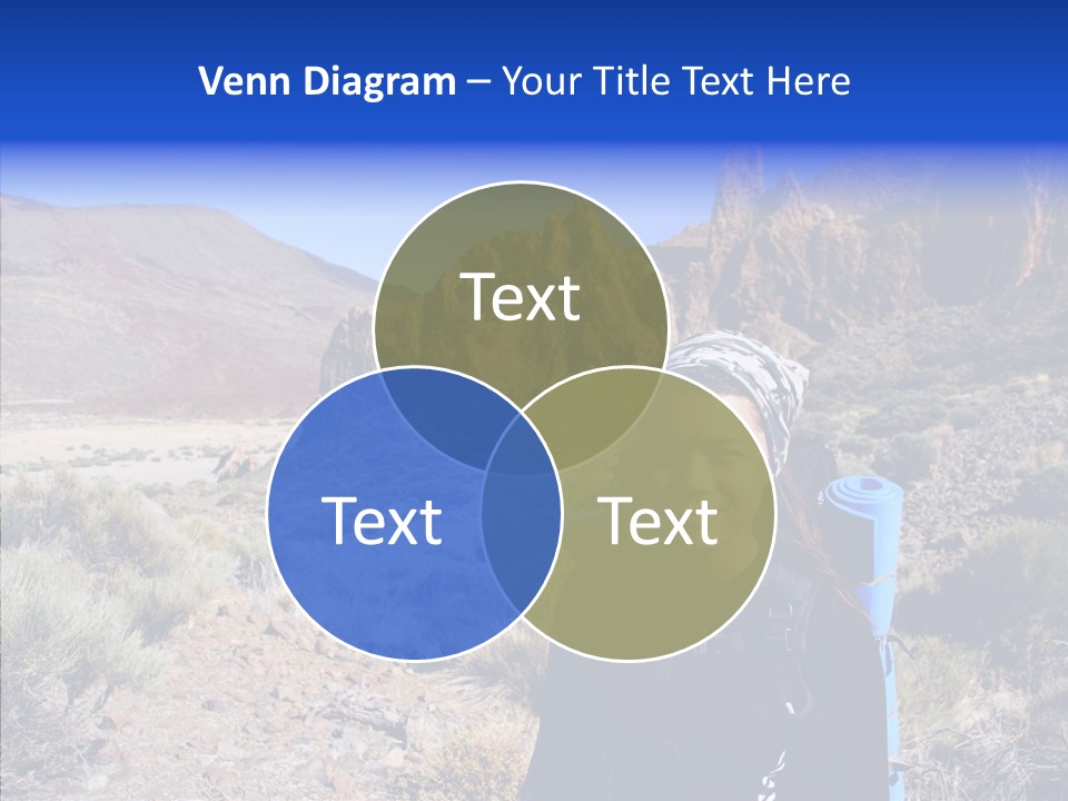 Chinese Volcano Hiking PowerPoint Template