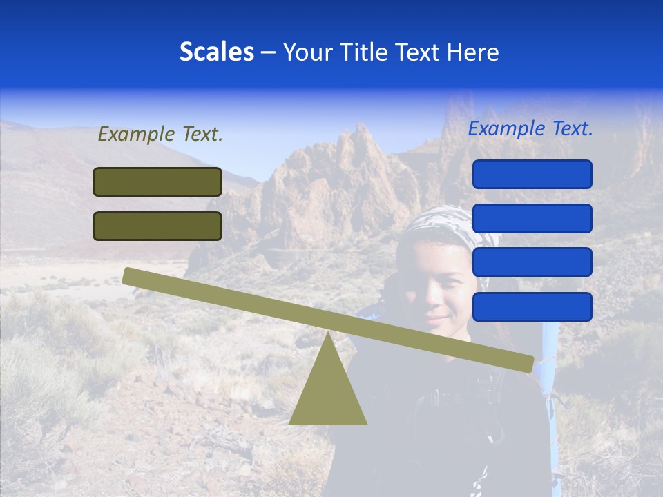 Chinese Volcano Hiking PowerPoint Template