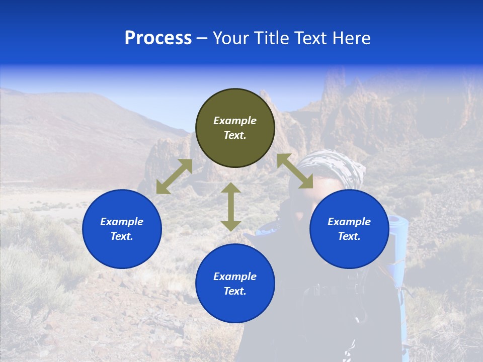 Chinese Volcano Hiking PowerPoint Template