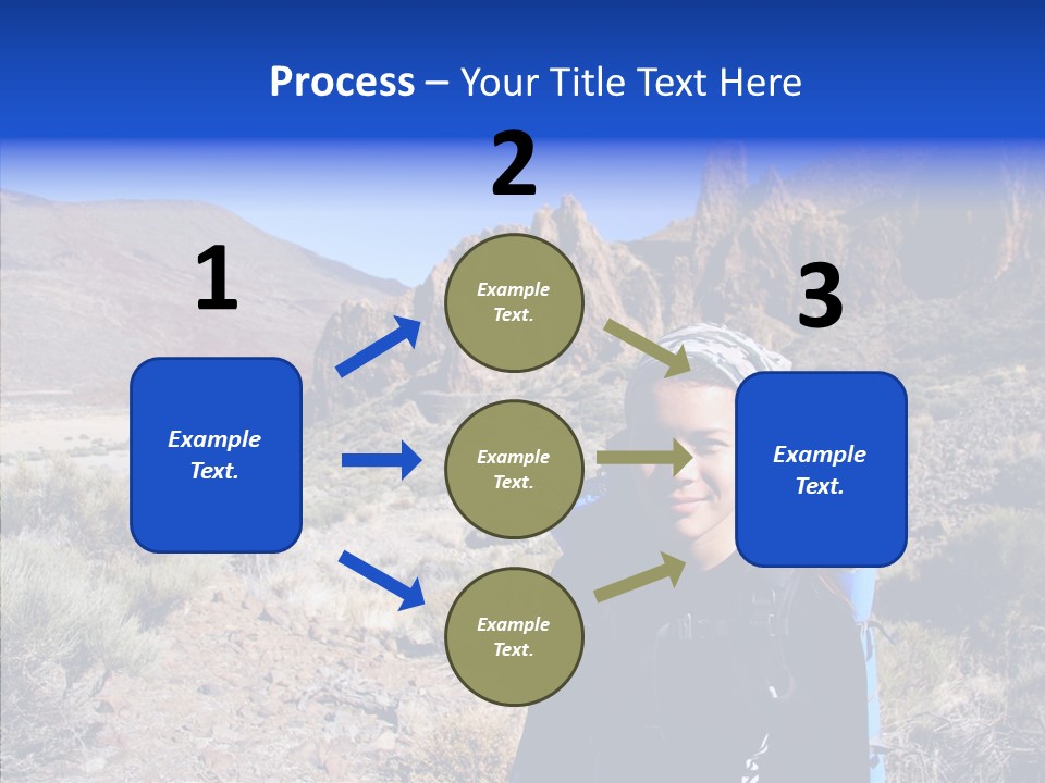 Chinese Volcano Hiking PowerPoint Template