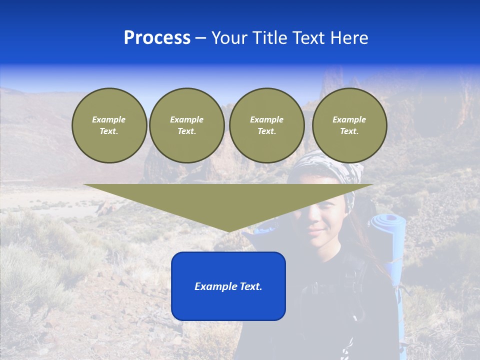 Chinese Volcano Hiking PowerPoint Template