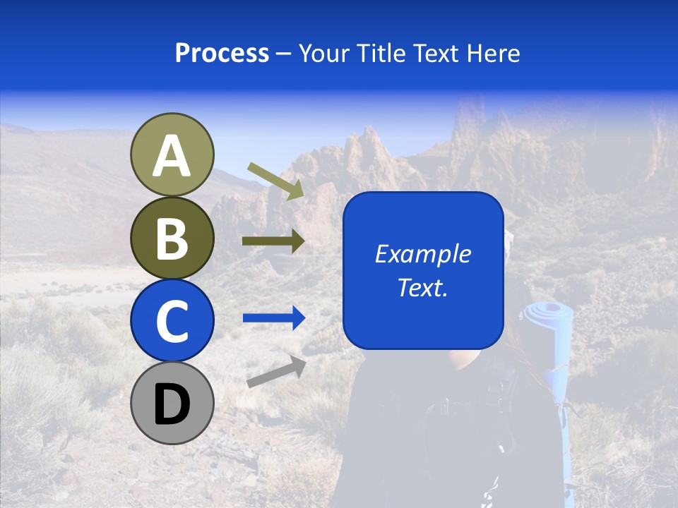 Chinese Volcano Hiking PowerPoint Template