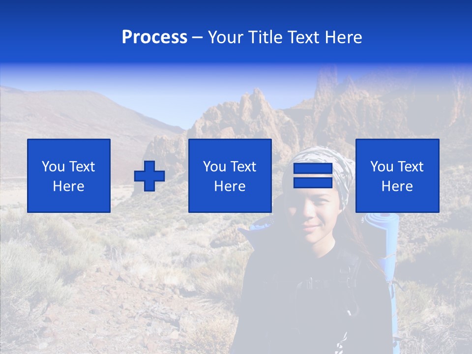 Chinese Volcano Hiking PowerPoint Template