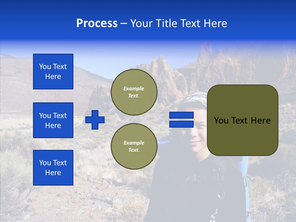 Chinese Volcano Hiking PowerPoint Template