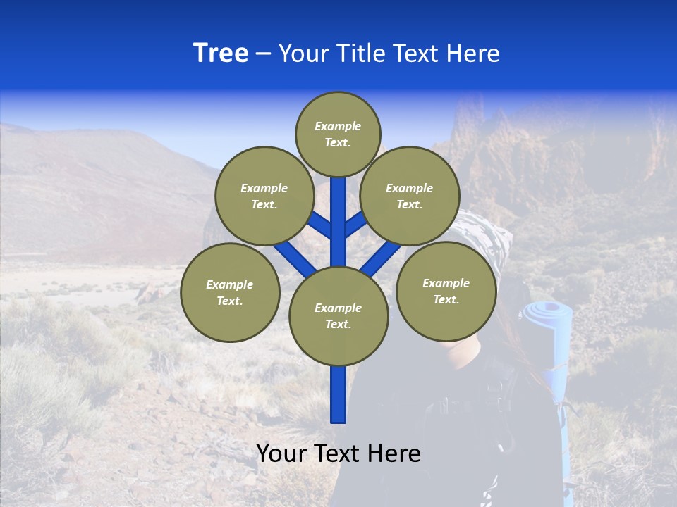 Chinese Volcano Hiking PowerPoint Template