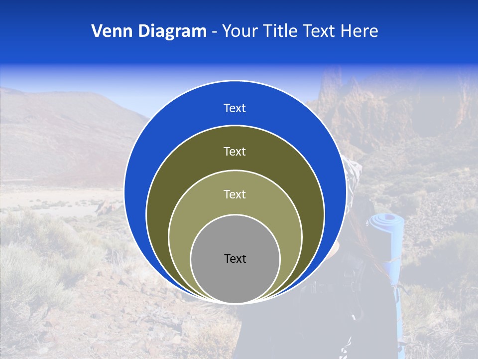 Chinese Volcano Hiking PowerPoint Template