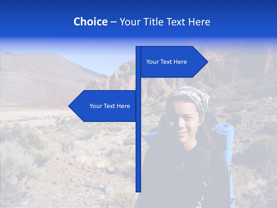 Chinese Volcano Hiking PowerPoint Template