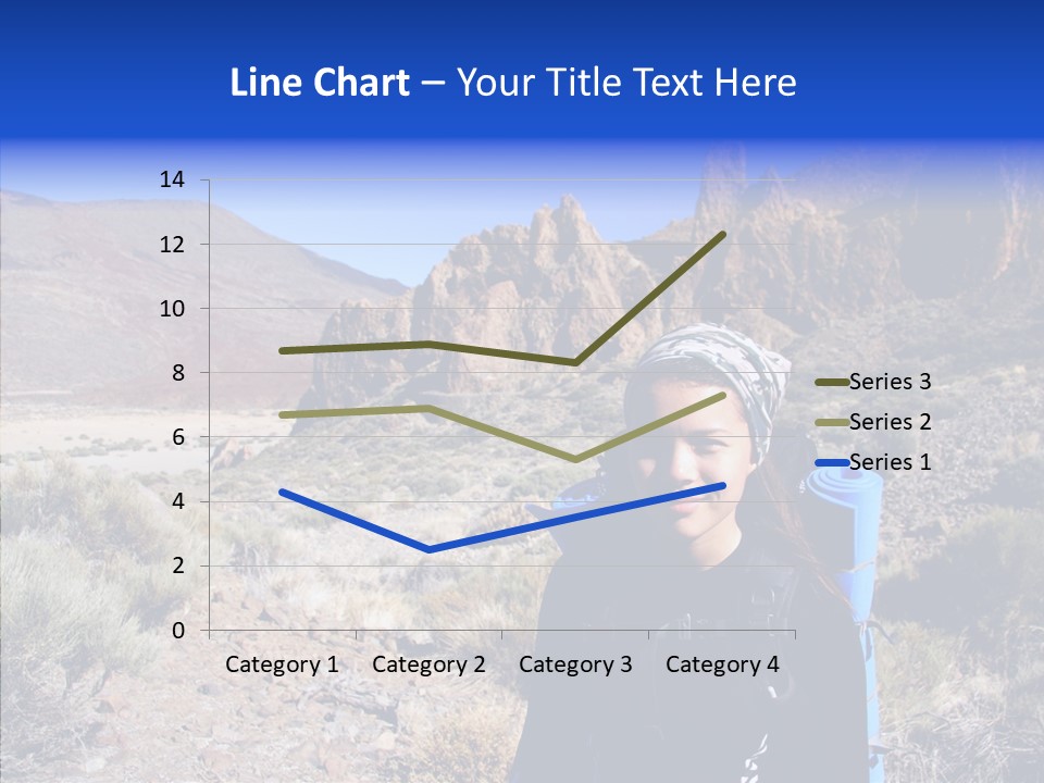 Chinese Volcano Hiking PowerPoint Template