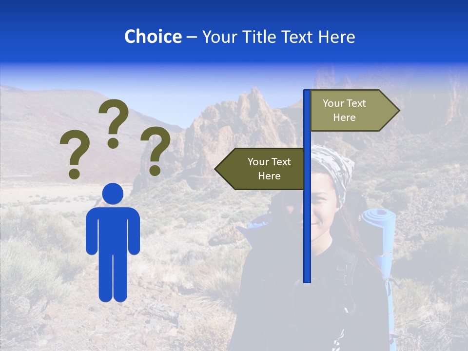 Chinese Volcano Hiking PowerPoint Template