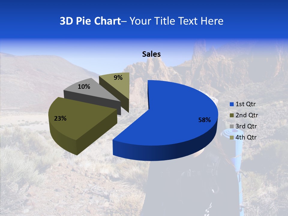 Chinese Volcano Hiking PowerPoint Template