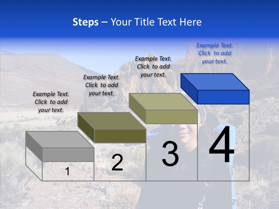 Chinese Volcano Hiking PowerPoint Template