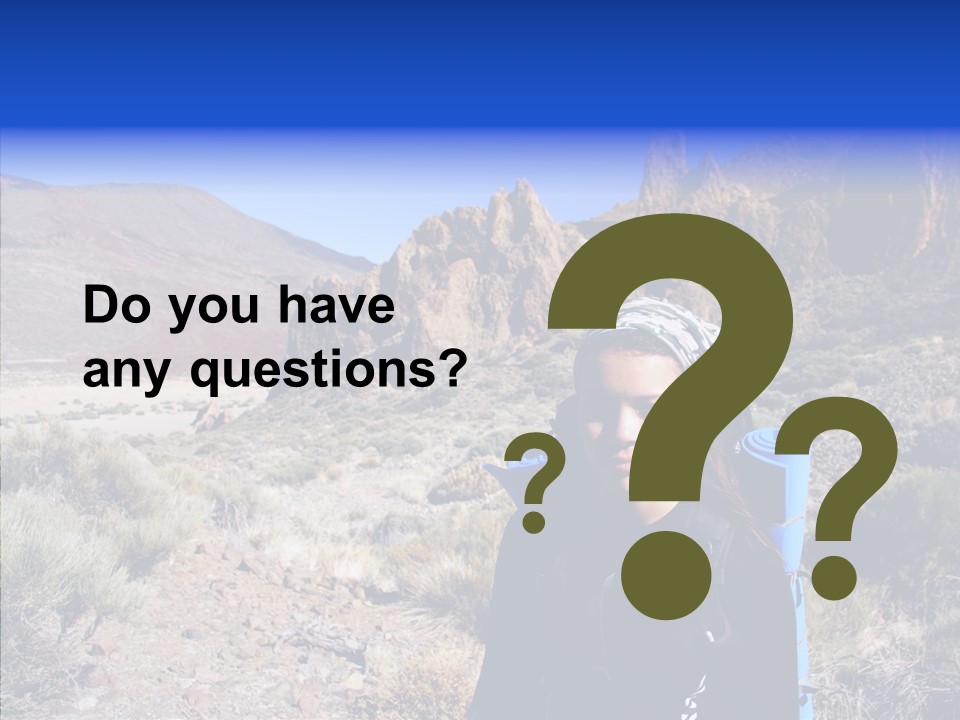 Chinese Volcano Hiking PowerPoint Template