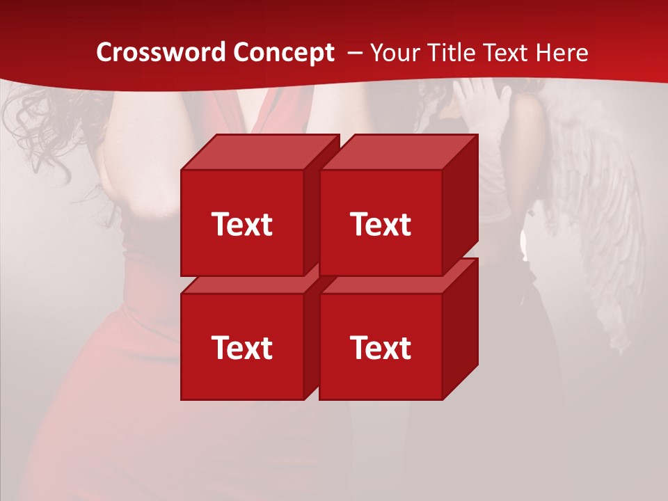 Caucasian Tricks Faith PowerPoint Template