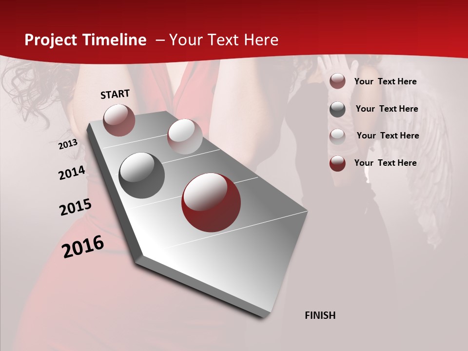 Caucasian Tricks Faith PowerPoint Template