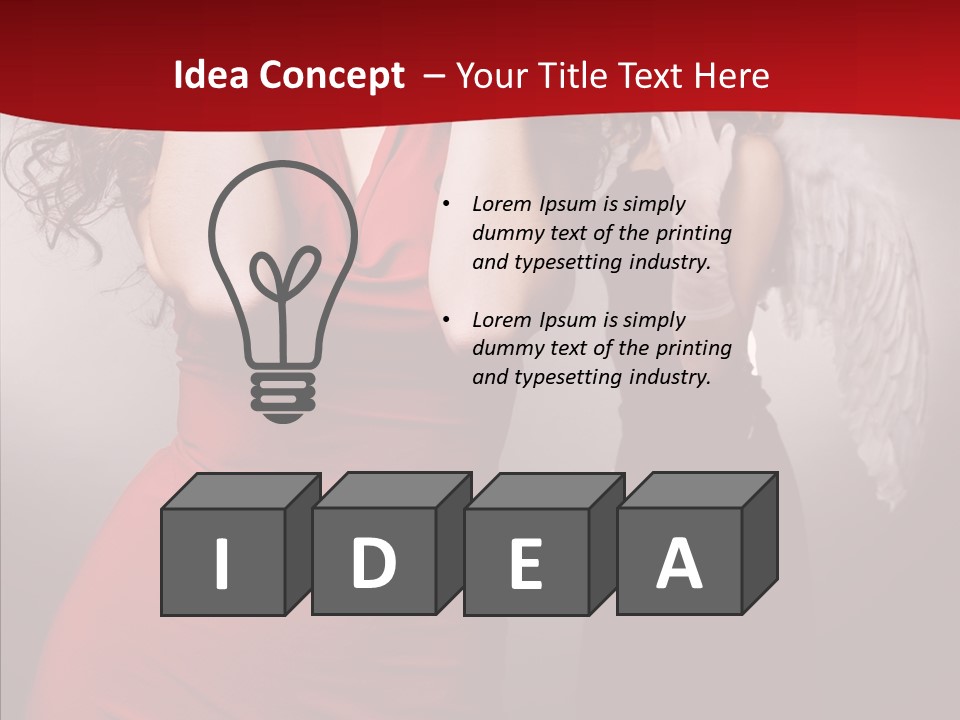 Caucasian Tricks Faith PowerPoint Template