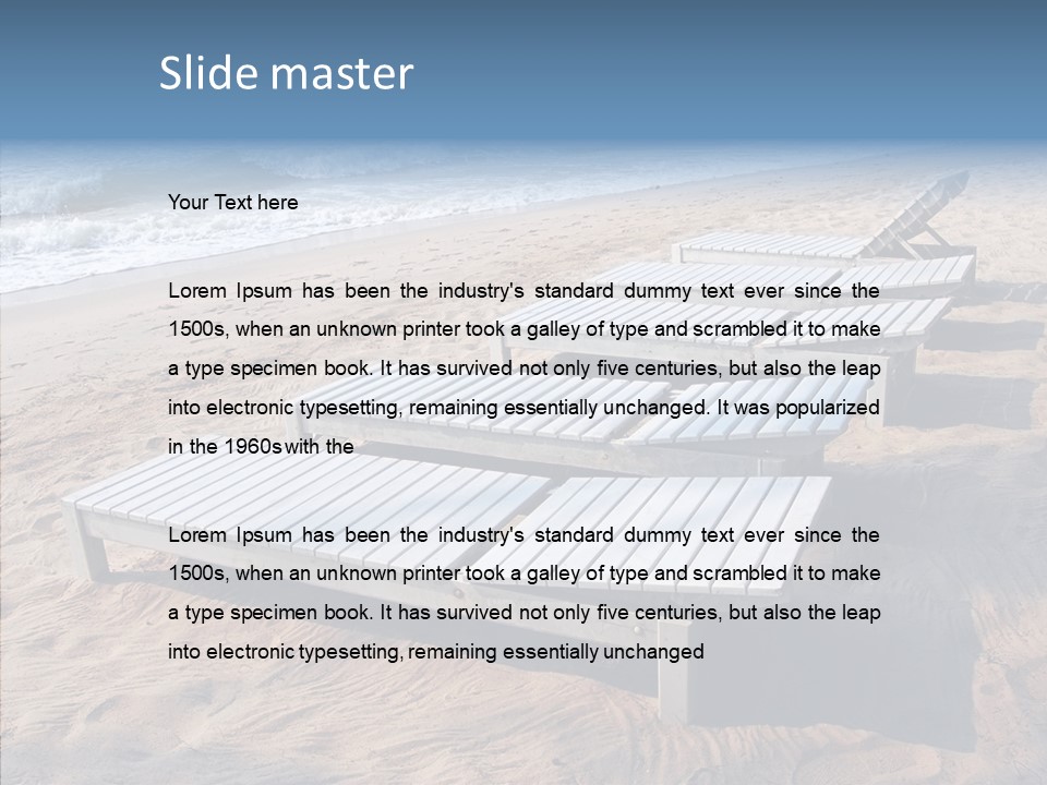 Off Season Sand Chair PowerPoint Template