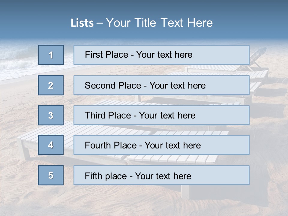Off Season Sand Chair PowerPoint Template