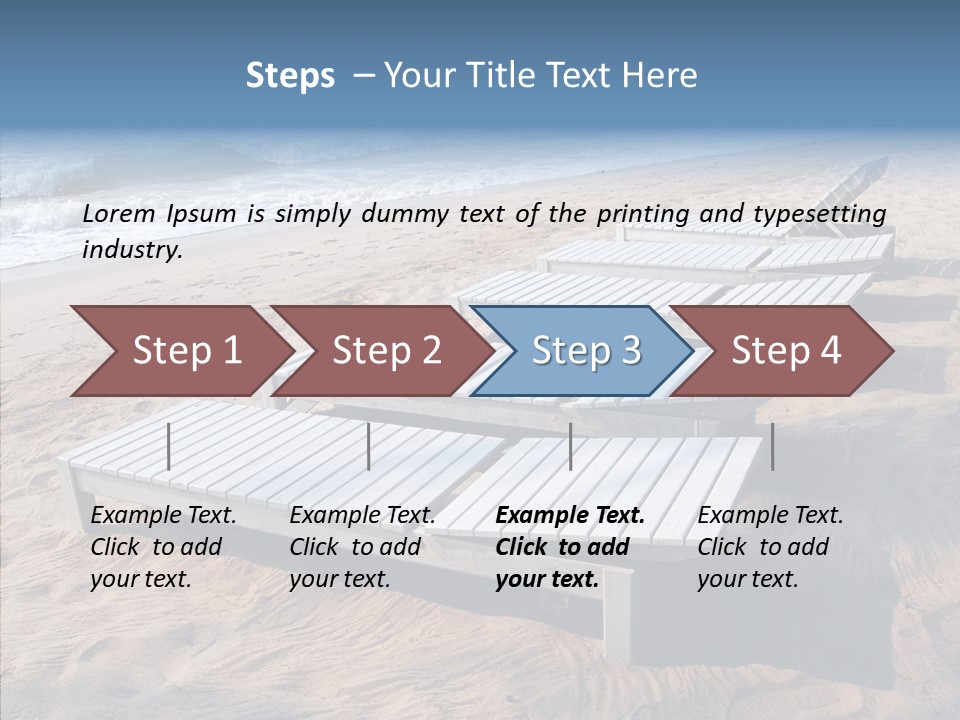 Off Season Sand Chair PowerPoint Template