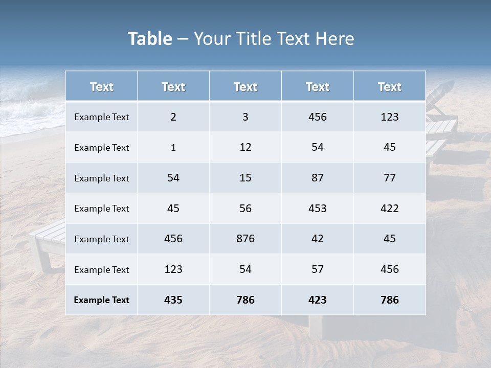 Off Season Sand Chair PowerPoint Template