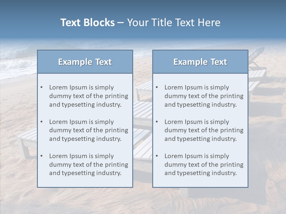 Off Season Sand Chair PowerPoint Template