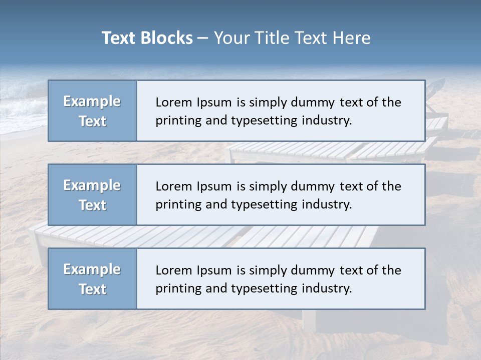 Off Season Sand Chair PowerPoint Template