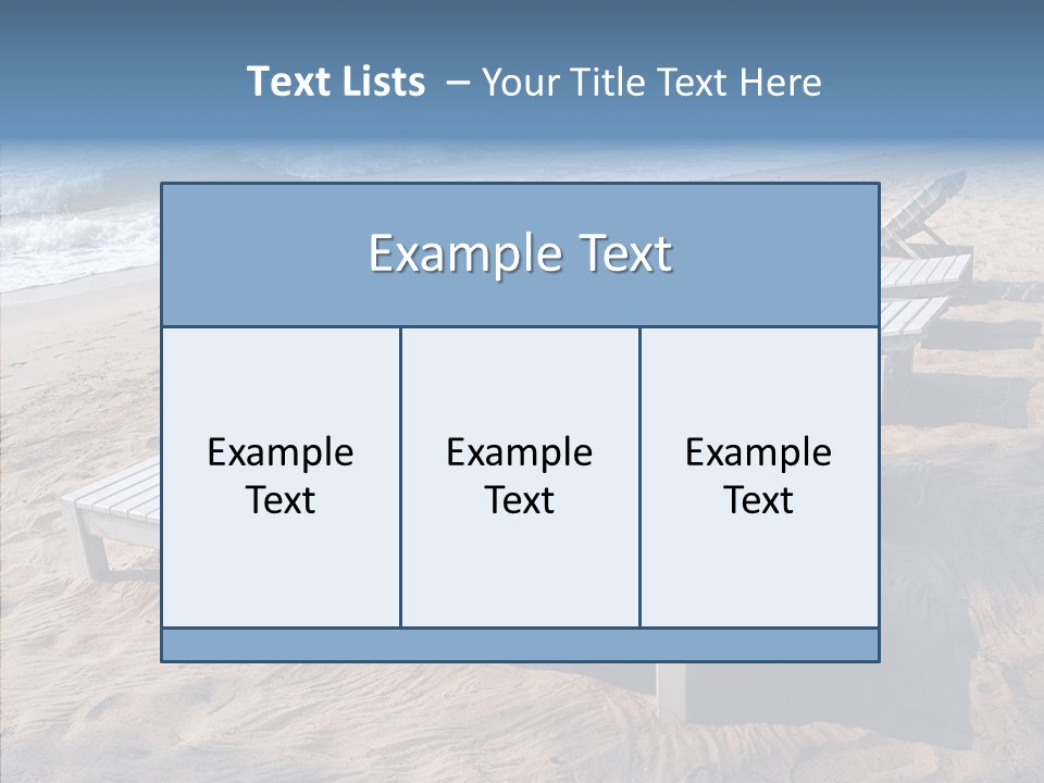 Off Season Sand Chair PowerPoint Template