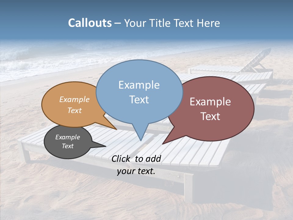 Off Season Sand Chair PowerPoint Template