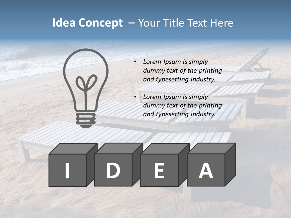 Off Season Sand Chair PowerPoint Template