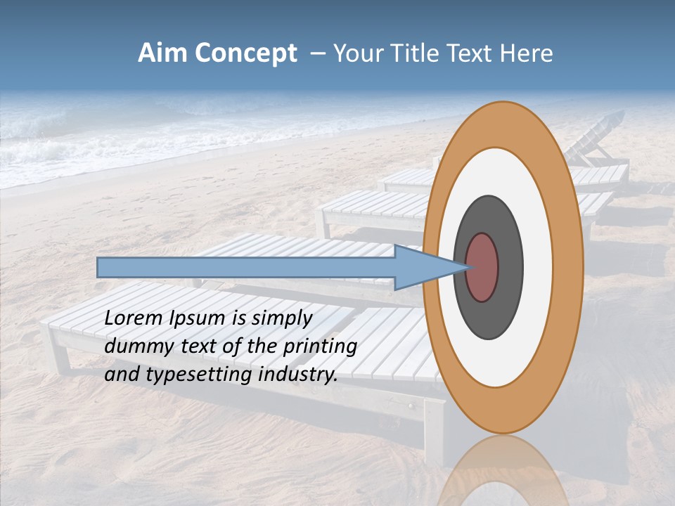 Off Season Sand Chair PowerPoint Template