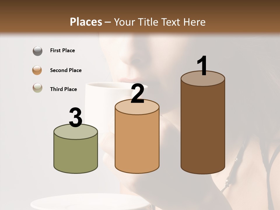 Caucasian Female Face PowerPoint Template