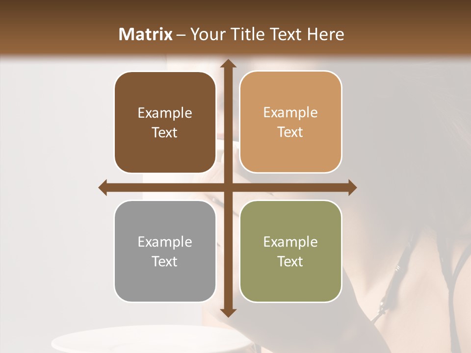 Caucasian Female Face PowerPoint Template