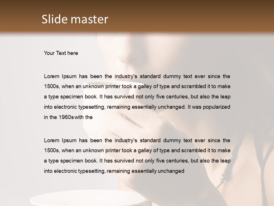 Caucasian Female Face PowerPoint Template