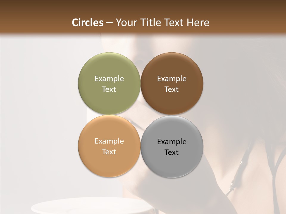 Caucasian Female Face PowerPoint Template