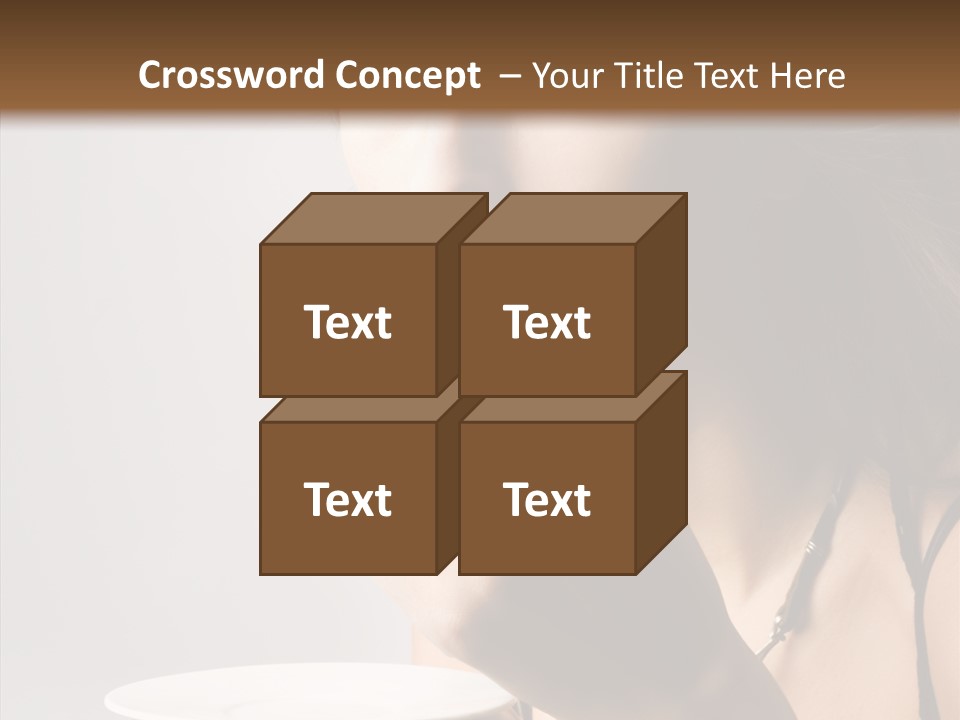 Caucasian Female Face PowerPoint Template