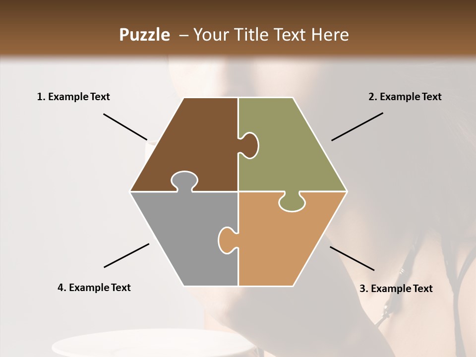 Caucasian Female Face PowerPoint Template