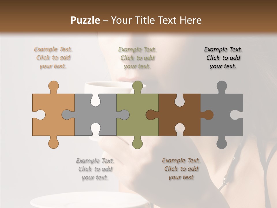 Caucasian Female Face PowerPoint Template