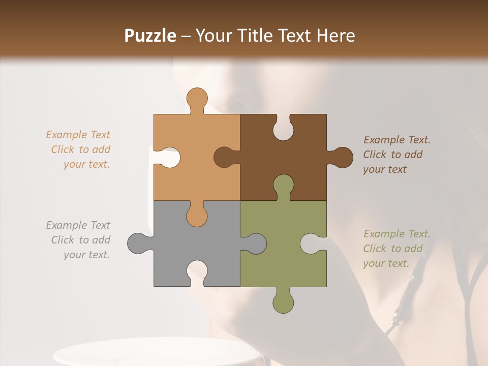 Caucasian Female Face PowerPoint Template