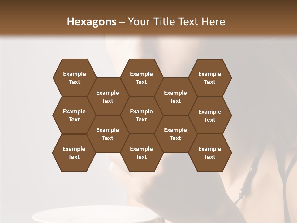 Caucasian Female Face PowerPoint Template