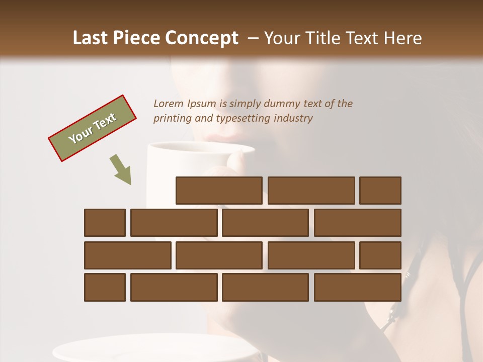 Caucasian Female Face PowerPoint Template