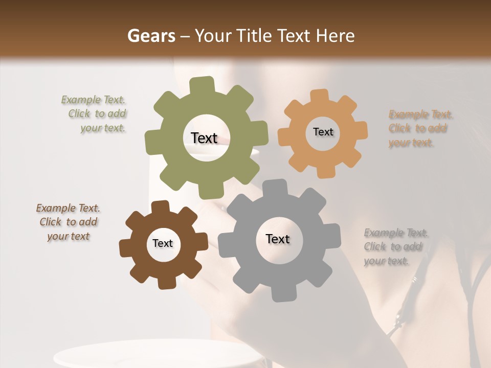 Caucasian Female Face PowerPoint Template