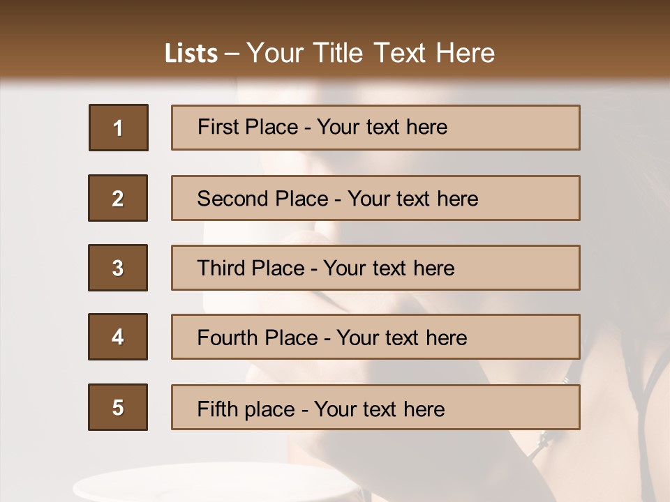 Caucasian Female Face PowerPoint Template