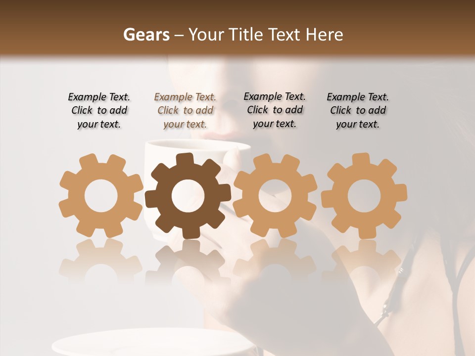 Caucasian Female Face PowerPoint Template