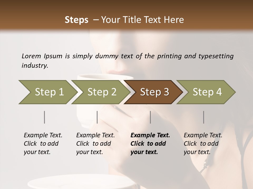 Caucasian Female Face PowerPoint Template