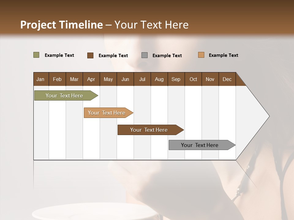Caucasian Female Face PowerPoint Template