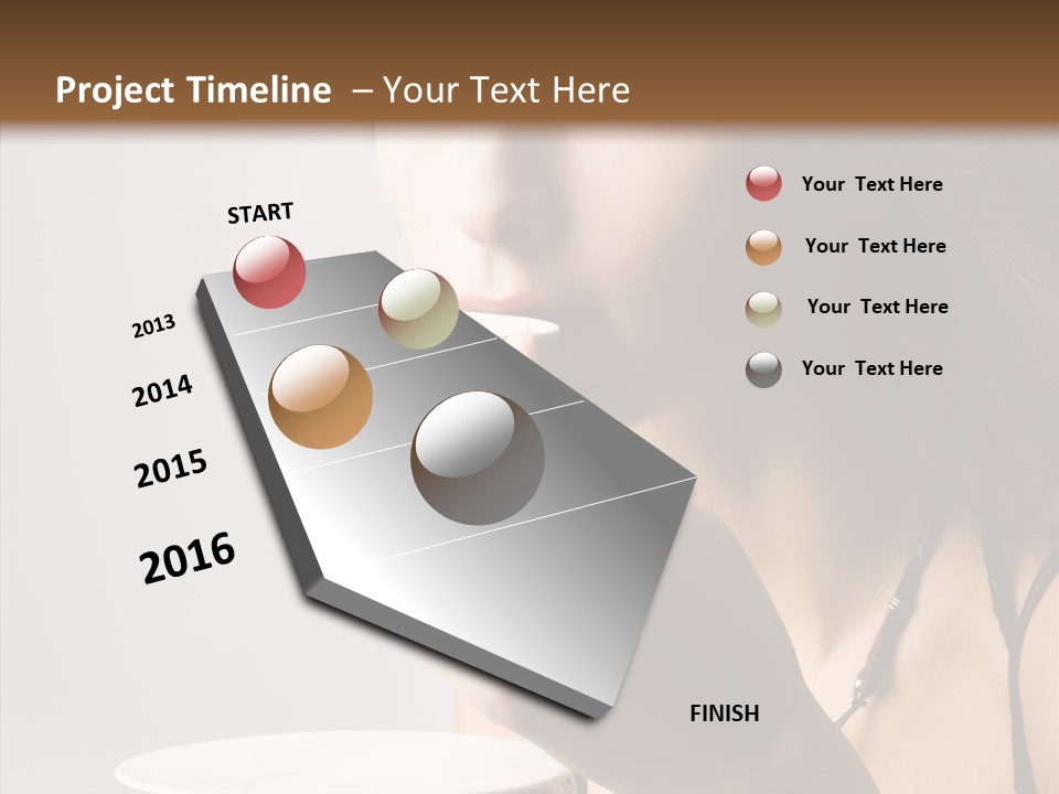 Caucasian Female Face PowerPoint Template