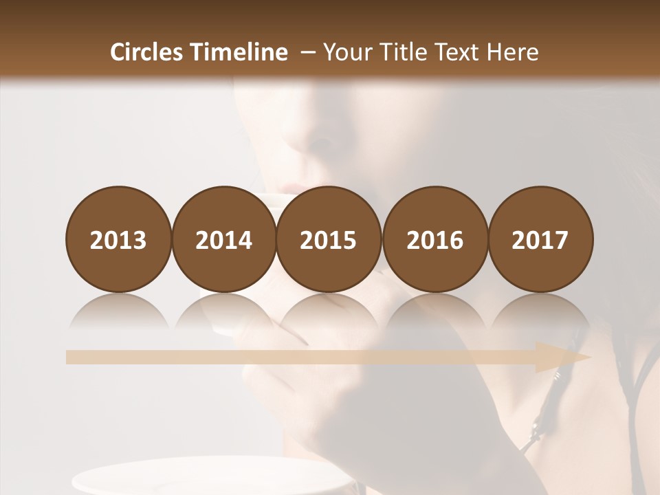 Caucasian Female Face PowerPoint Template