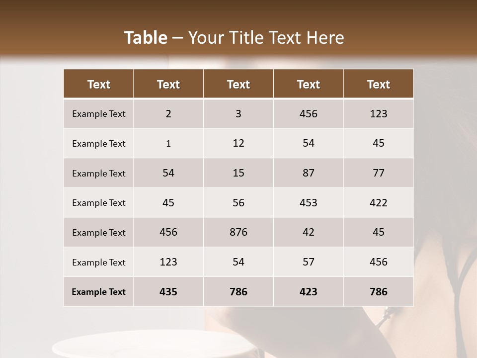 Caucasian Female Face PowerPoint Template