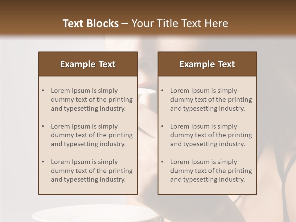 Caucasian Female Face PowerPoint Template